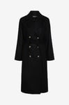 pieces - Kappa pcMarbel Long Coat - Svart