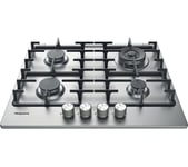 HOTPOINT PPH 60G DF IX UK 58 cm Gas Hob - Silver, Silver/Grey