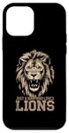 Coque pour iPhone 12 mini Visage de lion drôle Meme Lions Citations Just A Man Who Loves Lions