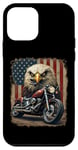 Coque pour iPhone 12 mini Patriotic Motorcycle USA Flag Retro Biker Chopper Vintage