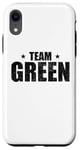 Coque pour iPhone XR Vert Nom Famille Anniversaire Vert Nom