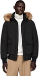 Tommy Hilfiger Doudoune Homme Rockie Down Bomber Capuche Amovible, Noir (Black), 3XL