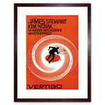 Wee Blue Coo Movie Film Vertigo 1958 Saul Bass James Stewart Hitchcock Art Framed Wall Art Print