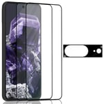 2-Pack Google Pixel 8 Skärmskydd & 1-Pack linsskydd - Härdat Glas 9H - Super kvalitet 3D