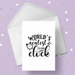 New Baby Card 18 - Funny "world's cutest alarm clock" Baby Shower Card