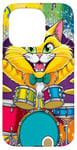 Coque pour iPhone 15 Pro Batteur Funny Cat