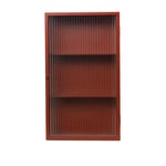 Ferm Living - Haze Wall Cabinet / Reeded Glass/Oxide Red - Skap og vitrineskap - SAYS WHO