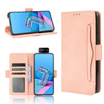 Asus Zenfone 7 ZS670KS/Zenfone 7 Pro ZS671KS - Læder cover / pung - Aftagelig udvendig kortholder - Pink
