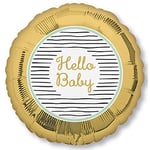 Ballon gonflable « Hello Baby » - Décoration et cadeau pour la naissance d'un bébé - Taille : 43 cm - Pour l'air et l'hélium - Décoration de fête de ballon