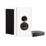 Sonos Amp &amp; DLS Flatbox M-One vägghängt stereopaket, vit