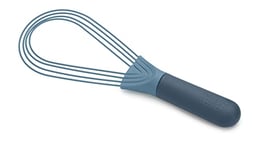 Joseph Joseph Twist Whisk- 2 en 1 - fouet plat et fouet ballon - Convient aux ustensiles de cuisine antiadhésifs, Silicone, bleu