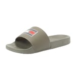 Tommy Hilfiger Men's Pool Slides, Multicolor (Shady Stone), 10