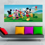 Ag Art - Poster géant La Maison de Mickey Disney intisse 202X90 cm