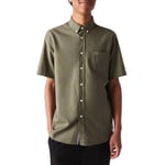 Lacoste Mens Khaki Shirt Summer Cotton Casual Top - Size Small