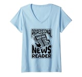 Womens Anchorman Journalist Broadcast - News Anchorman V-Neck T-Shirt