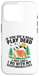 Coque pour iPhone 16 Pro Si vous voyez un ours jouer à la mort, comme je le fais pour Scouting Scout