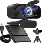 Webcam Avec Deux Microphones, Webcam Hd 720P Pour Appels Vidéo, Réunions En Ligne, Streaming, Enregistrement Vidéo, Compatible Avec Windows/Mac/Android