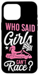 iPhone 16 Pro Max Go Kart Racing Girl Female Vintage Who Said Girls Can't Case