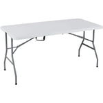 Defibrico - Table pliante en acier et en plastique 150x70x74 h cm