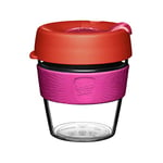 KeepCup Original Clear, Reusable Plastic Coffee Cup | Splashproof Lid, BPA Free, Barista Grade | Small | 8oz / 227ml | Daybreak, Pink