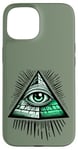 Coque pour iPhone 15 argent tous les yeux voyants ironie illuminati foi