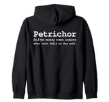 Petrichor Word Funny Poetic Nature Forest Rain Soil Love Fan Zip Hoodie