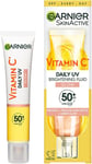 Garnier Vitamin C Daily UV Brightening Fluid Sheer Glow, SPF50+, Prevents + Sun