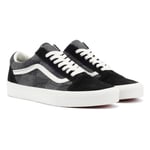 Vans Unisex Old Skool Denim Check Black Trainers - Size UK 8