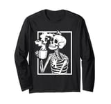 Halloween Skeleton Dead Inside Caffeinated Coffee Men Women Long Sleeve T-Shirt