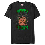 Marvel Avengers Classic-HulkFace Halloween Organic Short Sleeve T-Shirt, Black, M