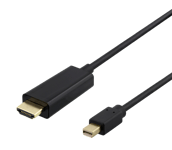 DELTACO – Mini DisplayPort / HDMI -kaapeli, 1 m, musta (110019)