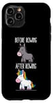 Coque pour iPhone 11 Pro Avant et après Rowing Unicorn Rower