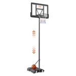 VEVOR 44" Basketball Hoop Adjustable Height Backboard System for Outdoor Indoor