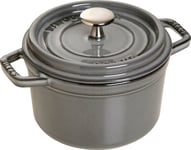 staub Pico Cocotte Round Gray 16cm Small Hand Cast Enamel Pot IH Compatible