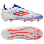 adidas F50 Pro FG Advancement - Hvit/Rød/Lucid Blue Barn - Gress (FG), størrelse 35½