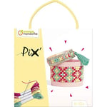 Avenue Mandarine KC130C - Kit broderie enfant Pix Trésor - 2 Bracelets- À partir de 6 ans - JAUNE