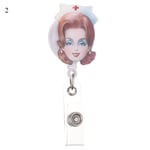 1pc Badge Holder Nurse Id Name Card Key Ring 2