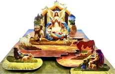 CUTPOPUP Nativity Christmas Cards, 3D Holy Night Christmas Cards 2024, 3D Xmas 2