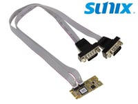 SUNIX M2S6437A SUNIX M.2 Card 2 Port Serial RS232 COM DB9 Industrial Grade