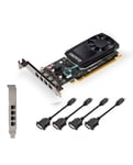 PNY VCQP1000DVIV2-PB carte graphique NVIDIA Quadro P1000 V2 4 Go GDDR5