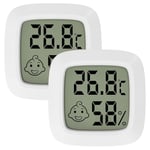 Mini Digital Thermomètre Hygromètre, Intérieur Thermomètre D'Ambiance Moniteur De Température Pour Le Du Bureau À Maison Bureau Chambre De Bébé Vestiaire(2Pc)