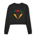 Creed DAME Diamond Logo Women's Cropped Sweatshirt - Black - XL