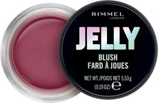 Rimmel London Jelly Blush Blusher, Long-Lasting and Water Based Bouncy Formula f
