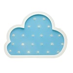 Pauleen 48050 Lovely Cloud Murale Nuage Lampe LED pour Chambre d'enfant sans câble, avec Interrupteur à Bascule, Bois, 0.6 W, Blanc, Bleu