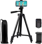 Phone Tripod EVERESTA 42 Inch 360 flexible Smartphone Tripod, iPhone Tripod Mobile Phone tripod Stand with Phone Holder Mount and Bluetooth Remote Shutter