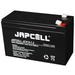 Japcell JCV12-7.2 F1 12V 7,2Ah AGM blybatteri (4,8mm) - Premium