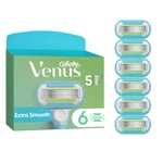 Venus - Gillette Venus Extra Smooth Rakblad för kvinnor - Green/White - 6 st