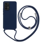 Case for Samsung Galaxy A52 / A52s Lanyard Case Semi-rigid 80cm Blue