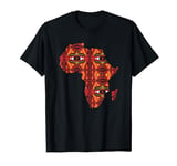 Map of Africa Dashiki Tribal Print African American Afro T-Shirt