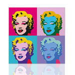 Declea Tableau Marilyn Monroe style Andy Warhol design toile Pop Art cadre en bois - ameublement maison toile intérieur peint sur toile prêt à accrocher